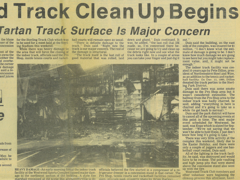 1984 - Westwood Track Fire
